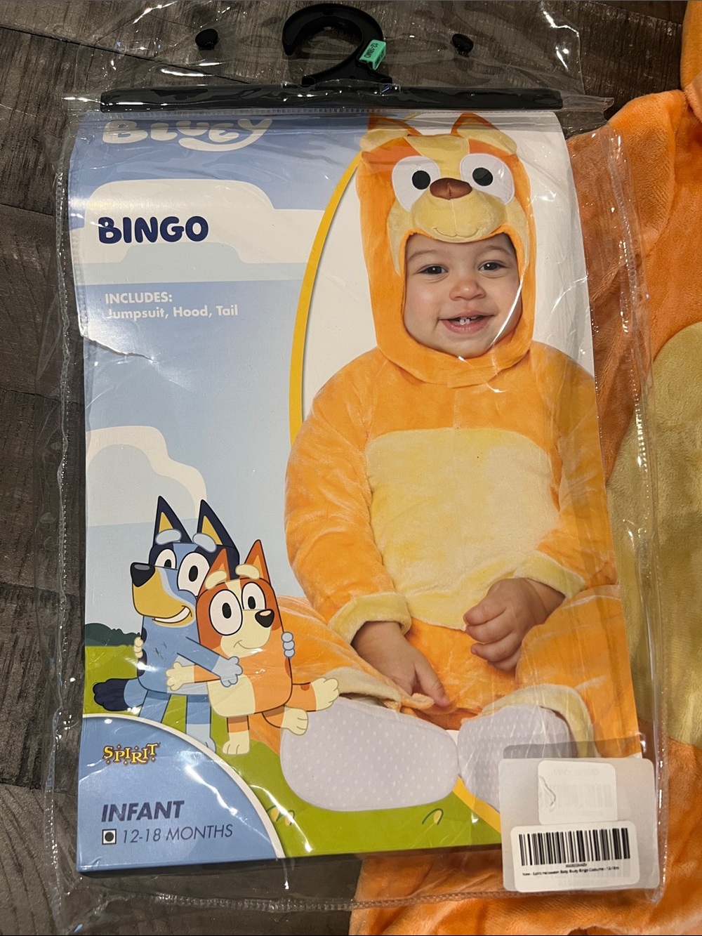 Spirit Bingo Infant Costume in Orange and Cream